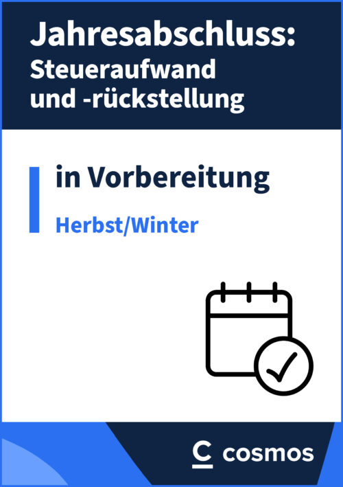 Jahresabschluss: Steueraufwand und -rückstellung
