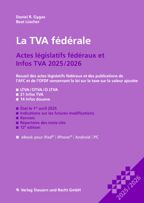 La TVA fédérale 2025/2026