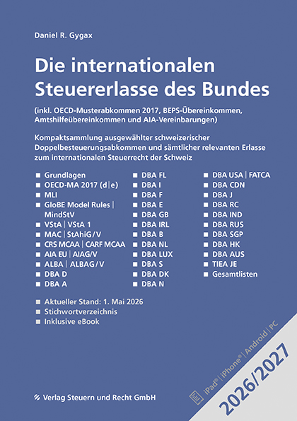 Die internationalen Steuererlasse des Bundes 2026/2027